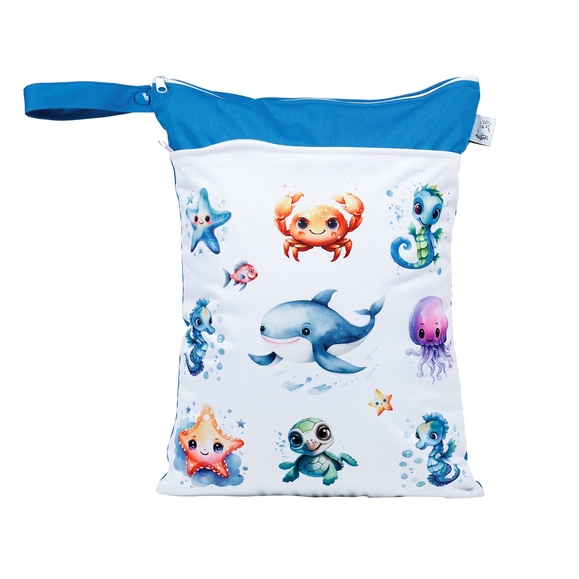 Personalisierte Wetbag mit Namen für Baby Geschenk süßes Schildkröte Tier Design XXL und Maxi Set