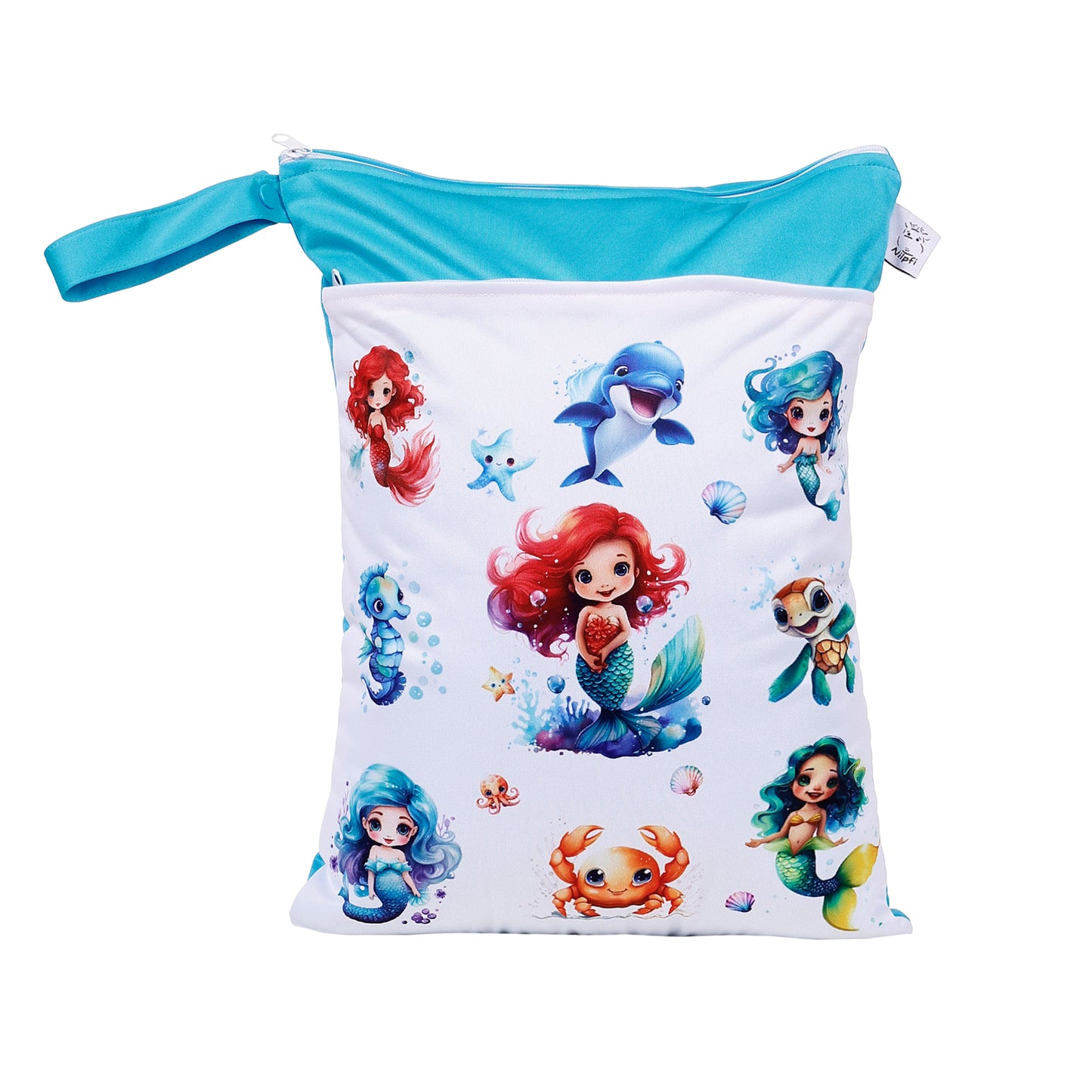 Personalisierte Wetbag mit Namen für Baby Geschenk süßes Ozean Tier Design XXL und Maxi Set