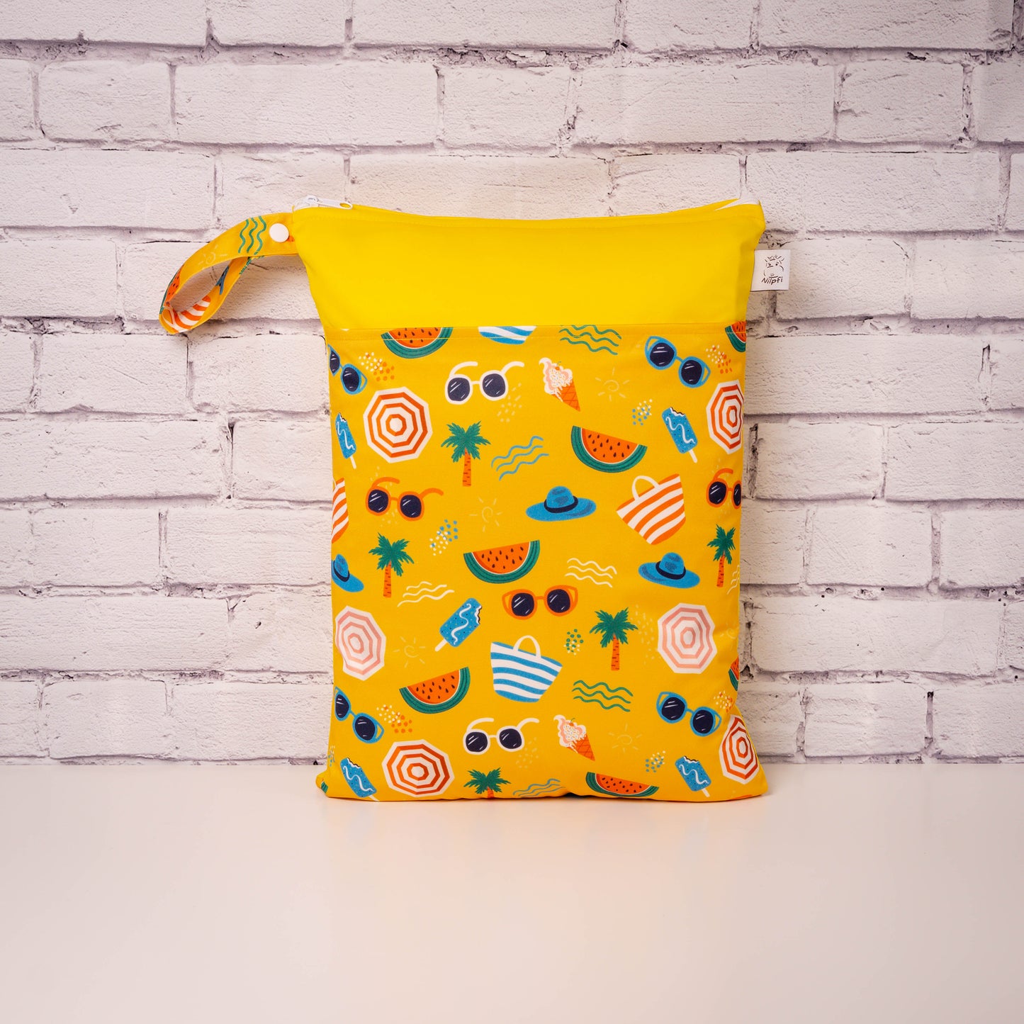 Personalisierte Wetbag mit Namen für Baby Geschenk süßes sommer Eis Design XXL und Maxi Set