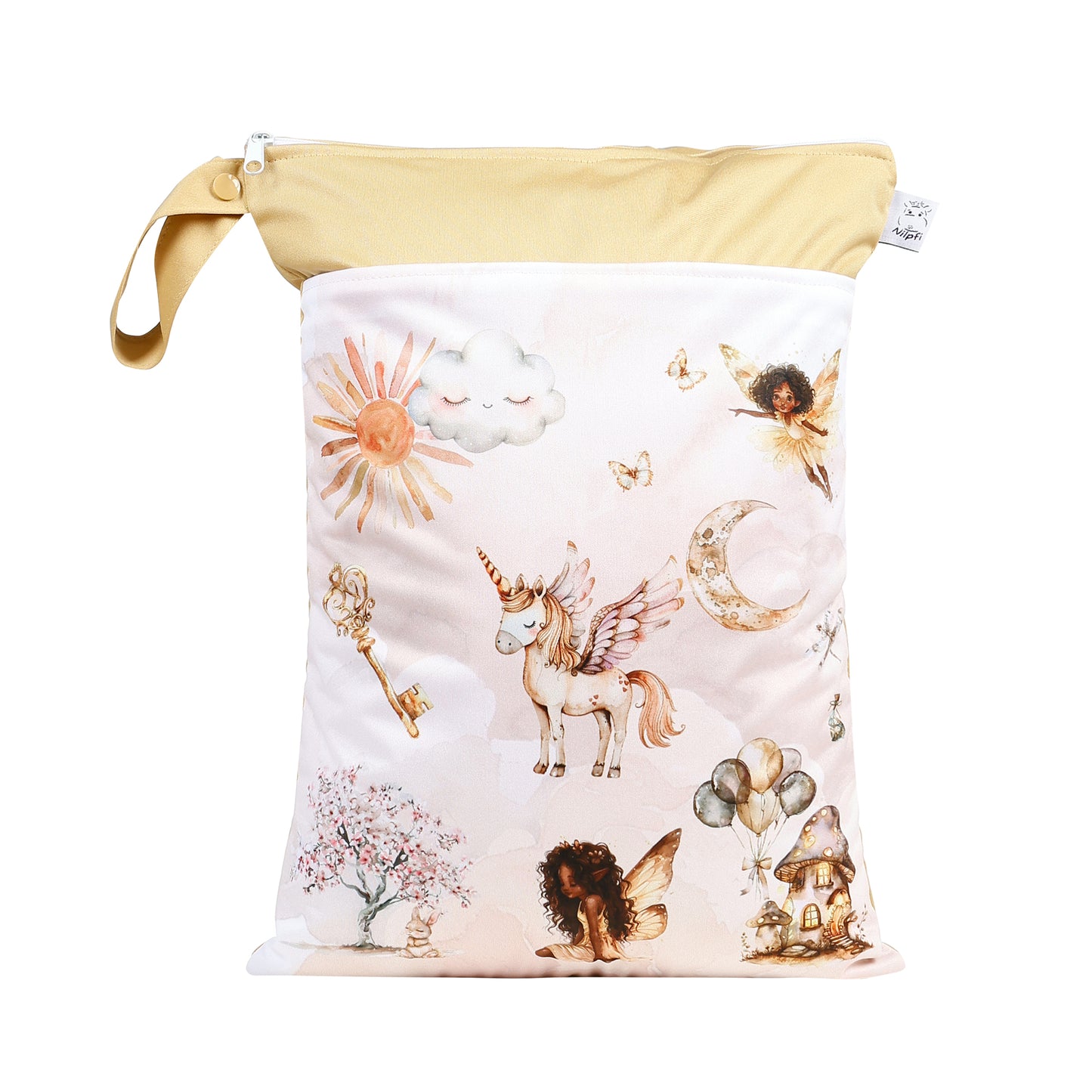Personalisierte Wetbag mit Namen für Baby Geschenk süßes unicorn Tier Design XXL und Maxi Set