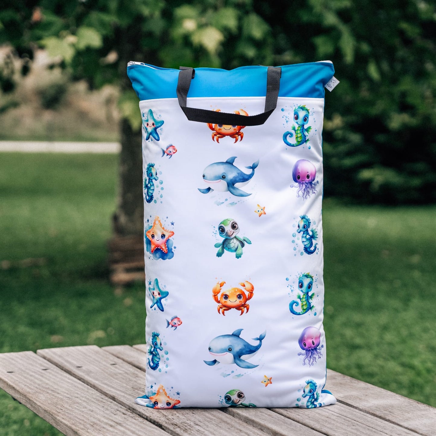 Wetbag Set für Baby Windeln und Kita wasserdicht wiederverwendbar praktische Nasstasche XXL und Maxi Größe