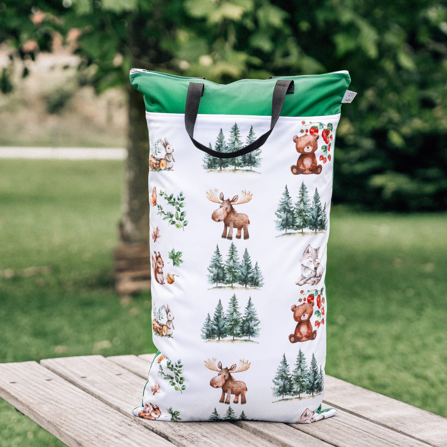 Wetbag Set für Baby Windeln und Kita wasserdicht wiederverwendbar praktische Nasstasche XXL und Maxi Größe
