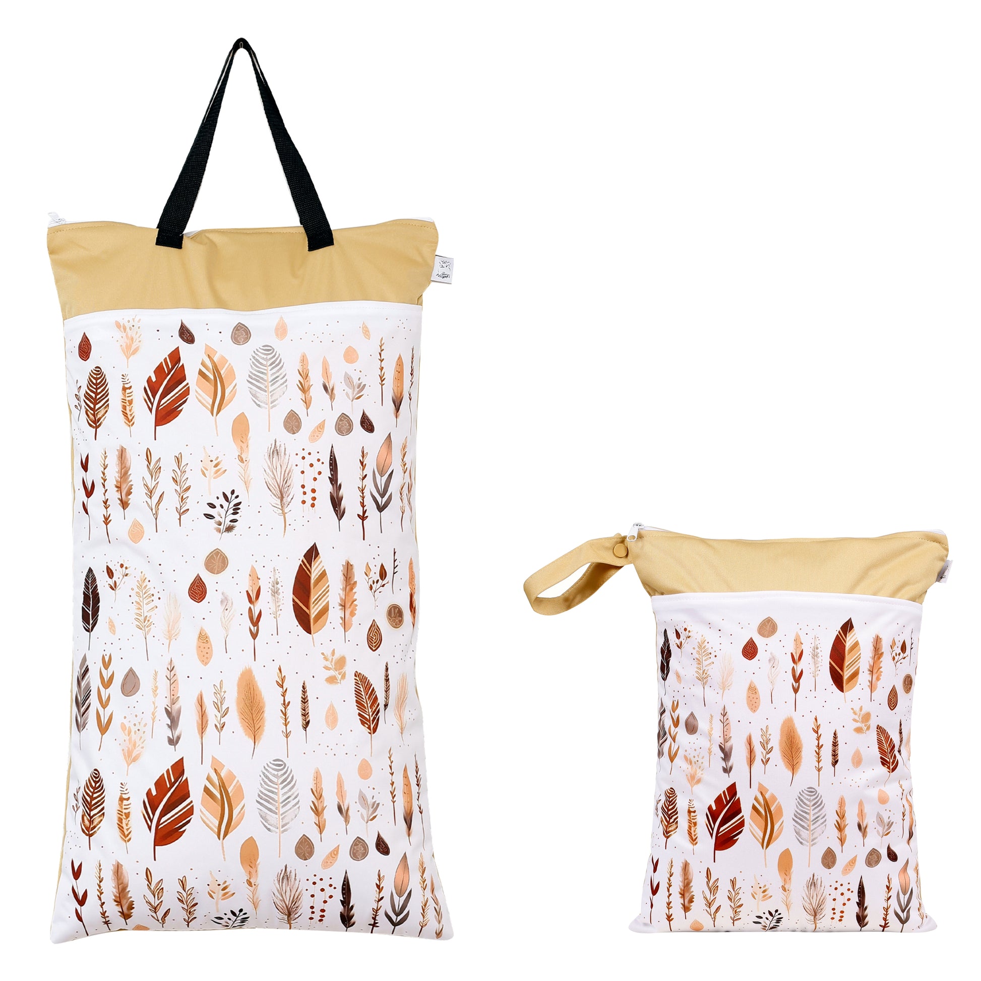 XXL und Maxi Wetbag 2er Set wasserdicht für Baby Windeln personalisiert mit Namen Bauernhof Tier Design wiederverwendbar