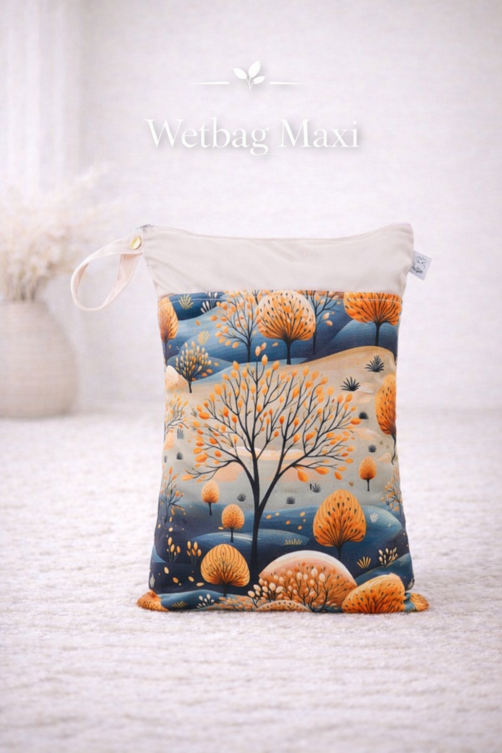 Wasserdichte Wetbag für Baby Windeln personalisiert mit Namen süßes wald Tier Design wiederverwendbar