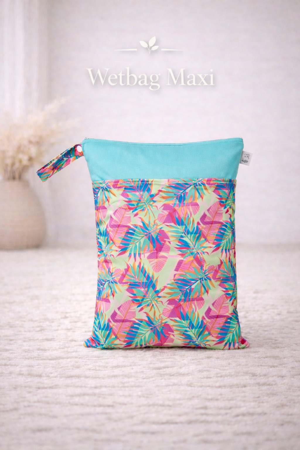 Wasserdichte Wetbag für Baby Windeln personalisiert mit Namen süßes Sommer Design wiederverwendbar