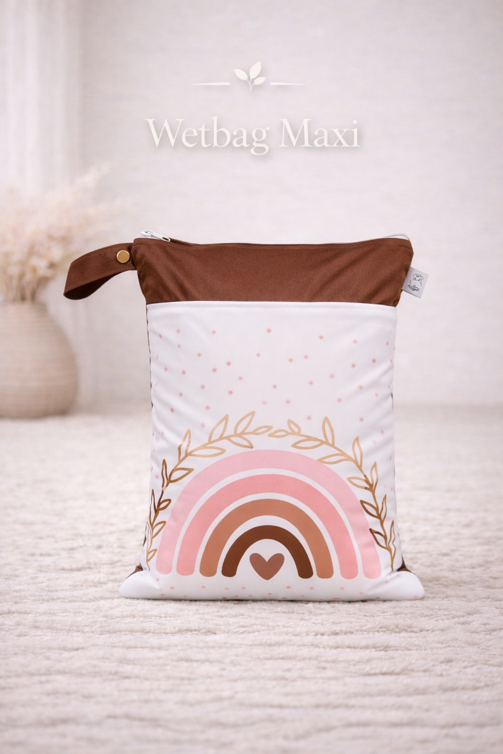 Wasserdichte Wetbag für Baby Windeln personalisiert mit Namen süßes regenbogen Tier Design wiederverwendbar