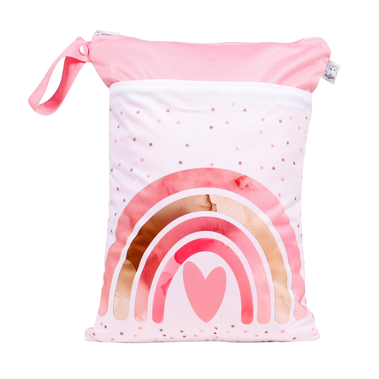 Wasserdichte Wetbag für Baby Windeln personalisiert mit Namen süßes rainbow Tier Design wiederverwendbar