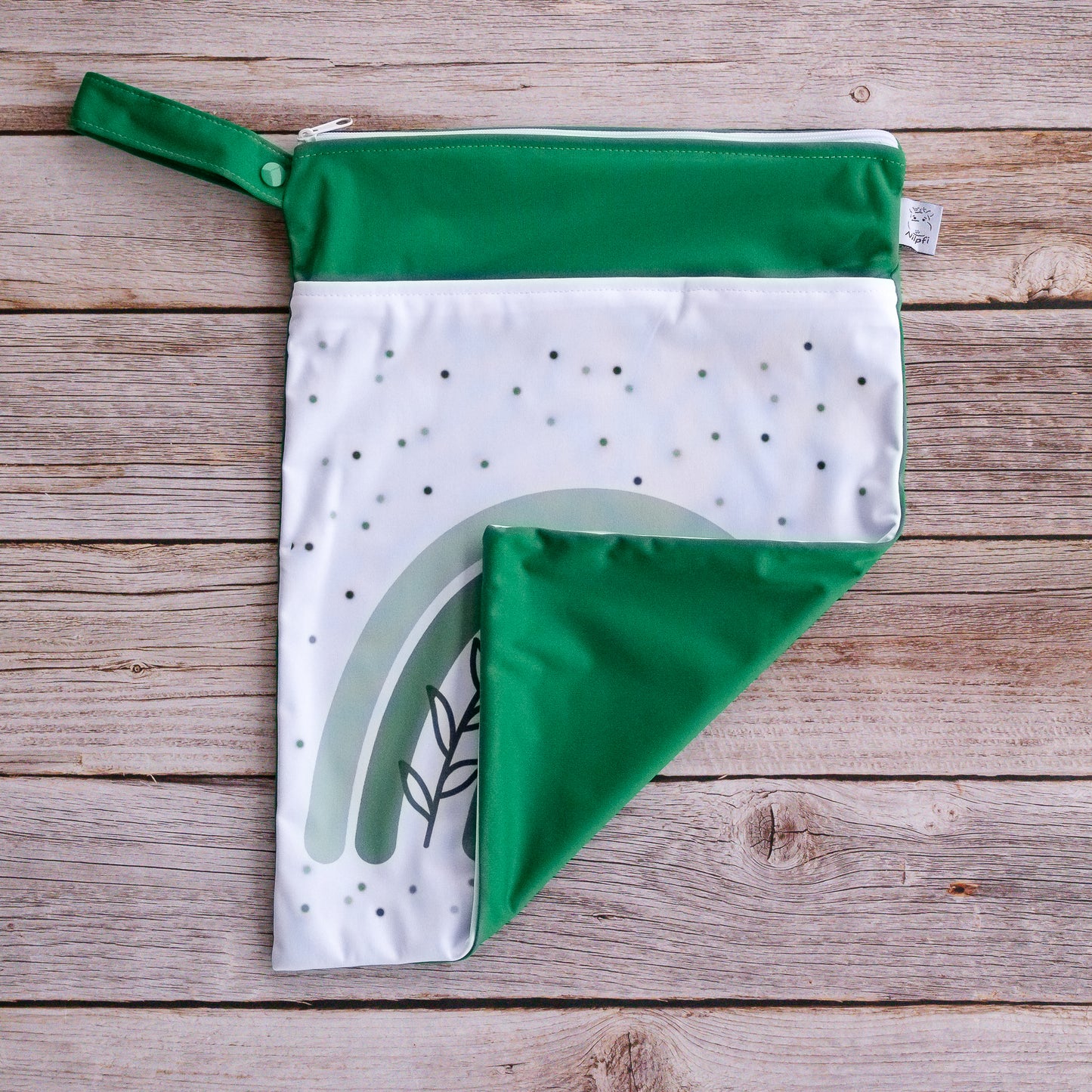 Wasserdichte Wetbag für Baby Windeln personalisiert mit Namen süßes Teddybär- Tier Design wiederverwendbar
