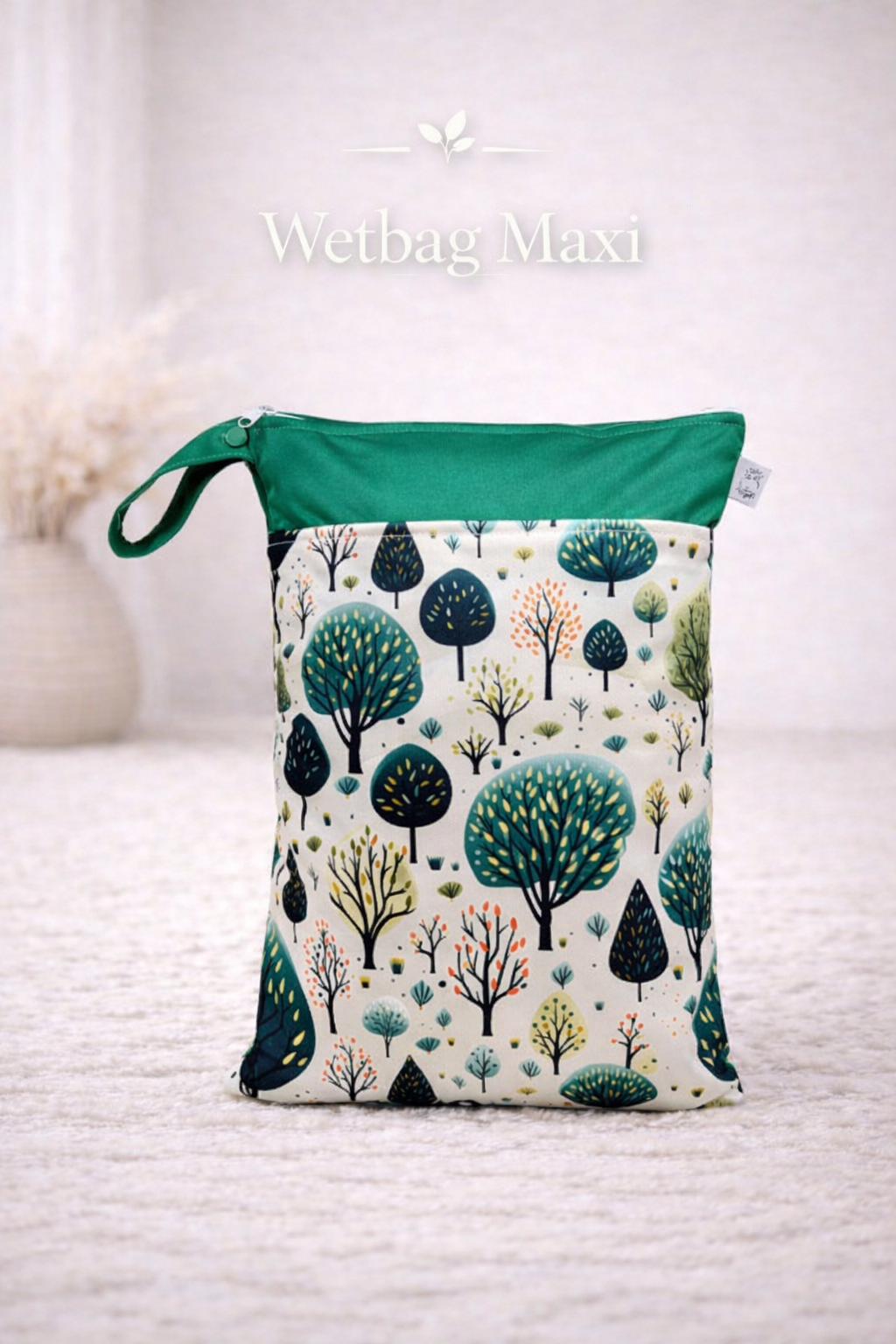 Wasserdichte Wetbag für Baby Windeln personalisiert mit Namen süßes wald Tier Design wiederverwendbar