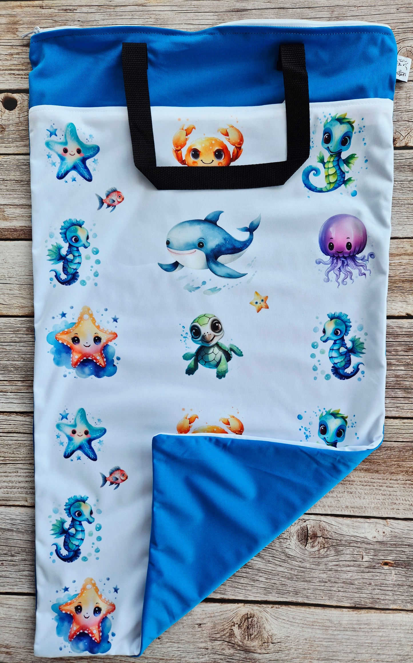XXL Wetbag 40x70 cm wasserdichte Tasche für nasse Kleidung Windeln oder Wäsche praktische Nasstasche für Zuhause oder unterwegs