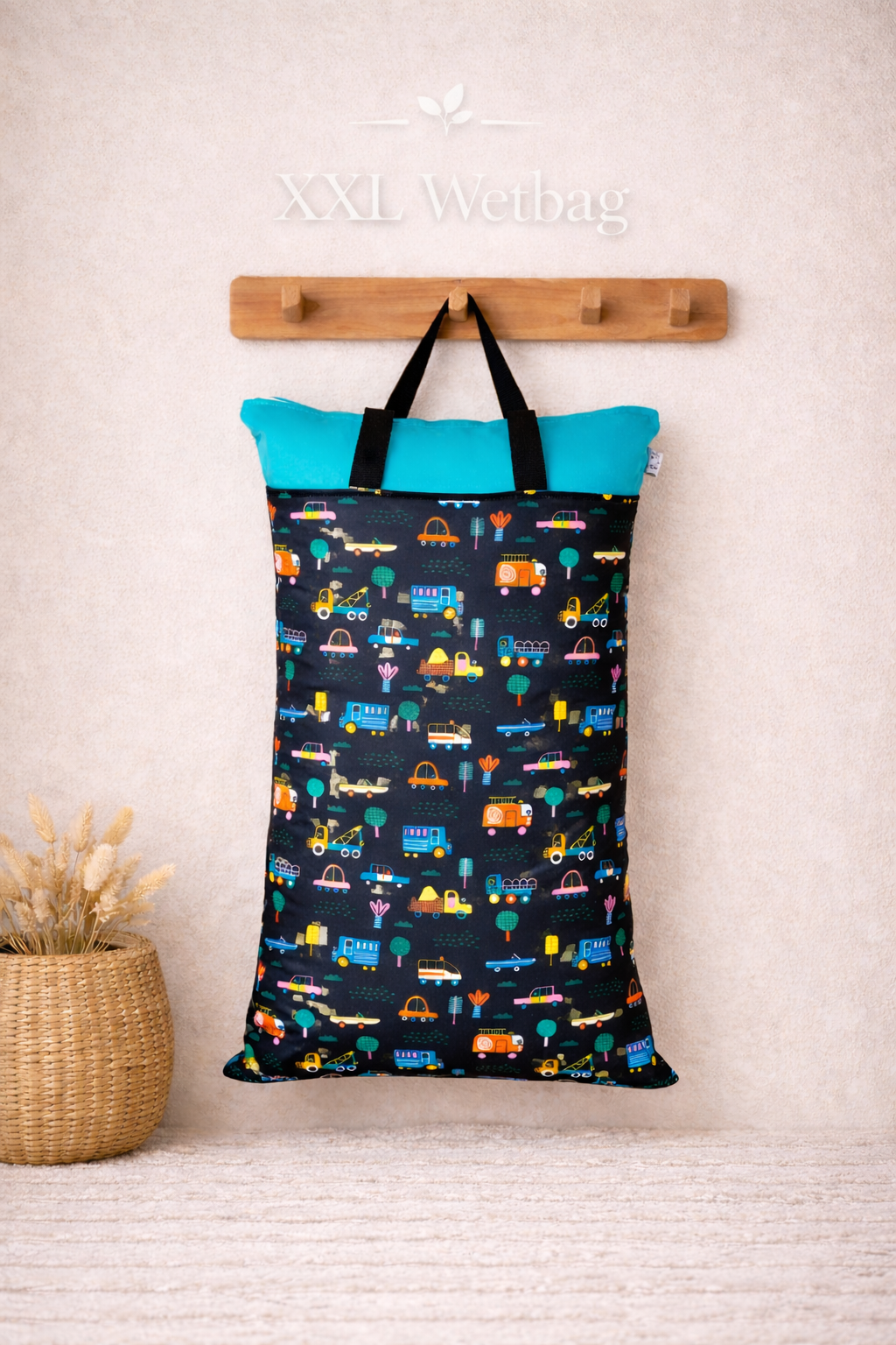 XXL Wetbag 40x70 cm wasserdicht für Baby Windeln große Nasstasche wiederverwendbar für Zuhause und unterwegs