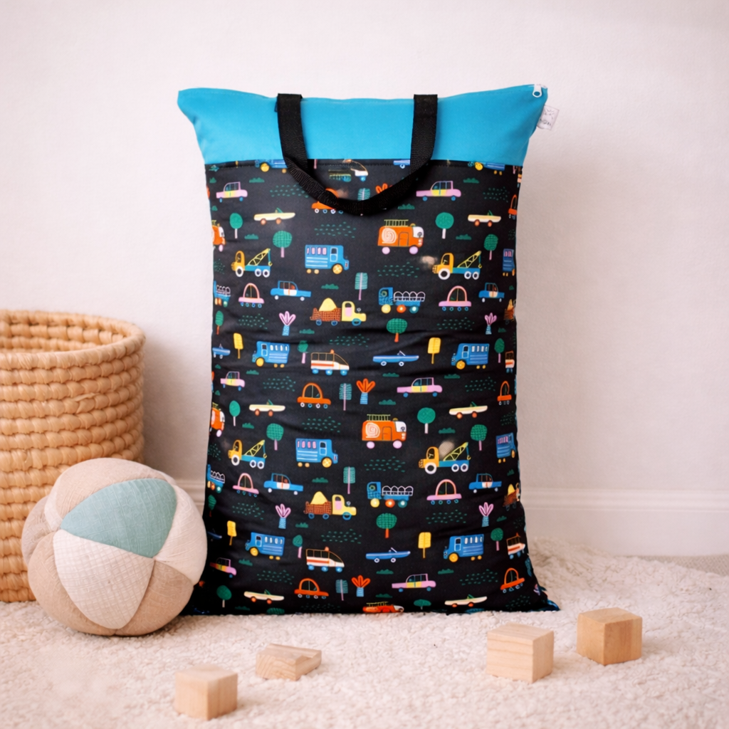 Große XXL Wetbag für Baby Windeln und Kita wasserdichte Nasstasche ideal für Stoffwindeln und nasse Kleidung