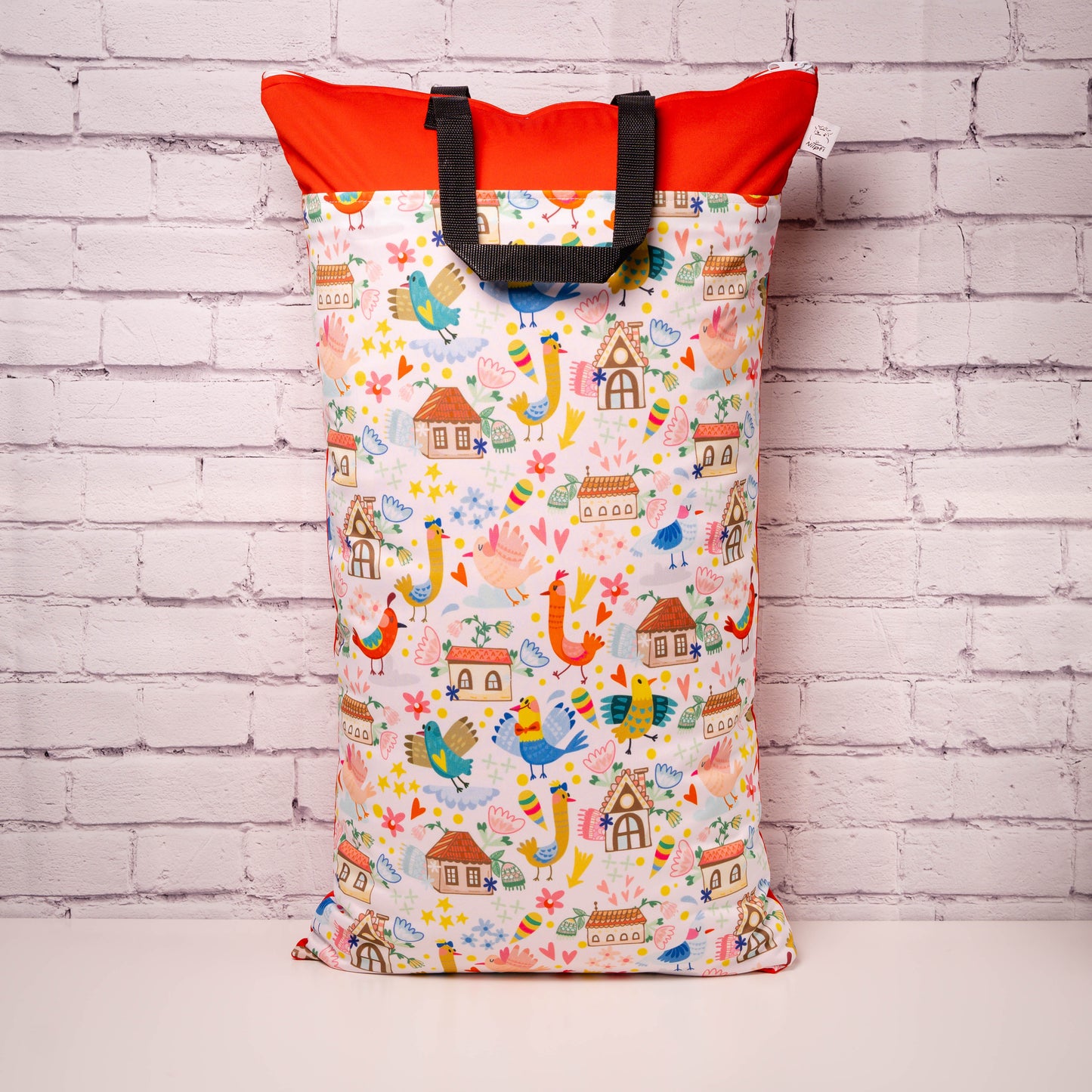 Große XXL Wetbag für Baby Windeln und Kita wasserdichte Nasstasche ideal für Stoffwindeln und nasse Kleidung